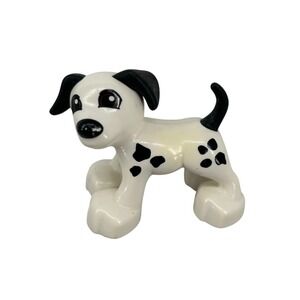 LEGO Duplo Dalmatian Puppy Dog Figure White with Black Spots Animal Piece